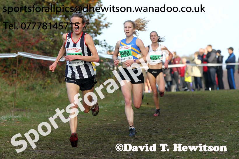 Senior women, National Cross Country Relays, Berry Park, Mansfield. Photo: David T. Hewitson/Sports for All Pics